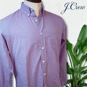 J. Crew | Gingham Plaid Lightweight Longsleeve Button-down Shirt, Men's Medium